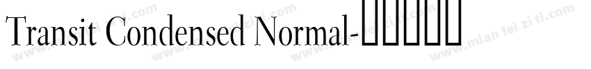 Transit Condensed Normal字体转换